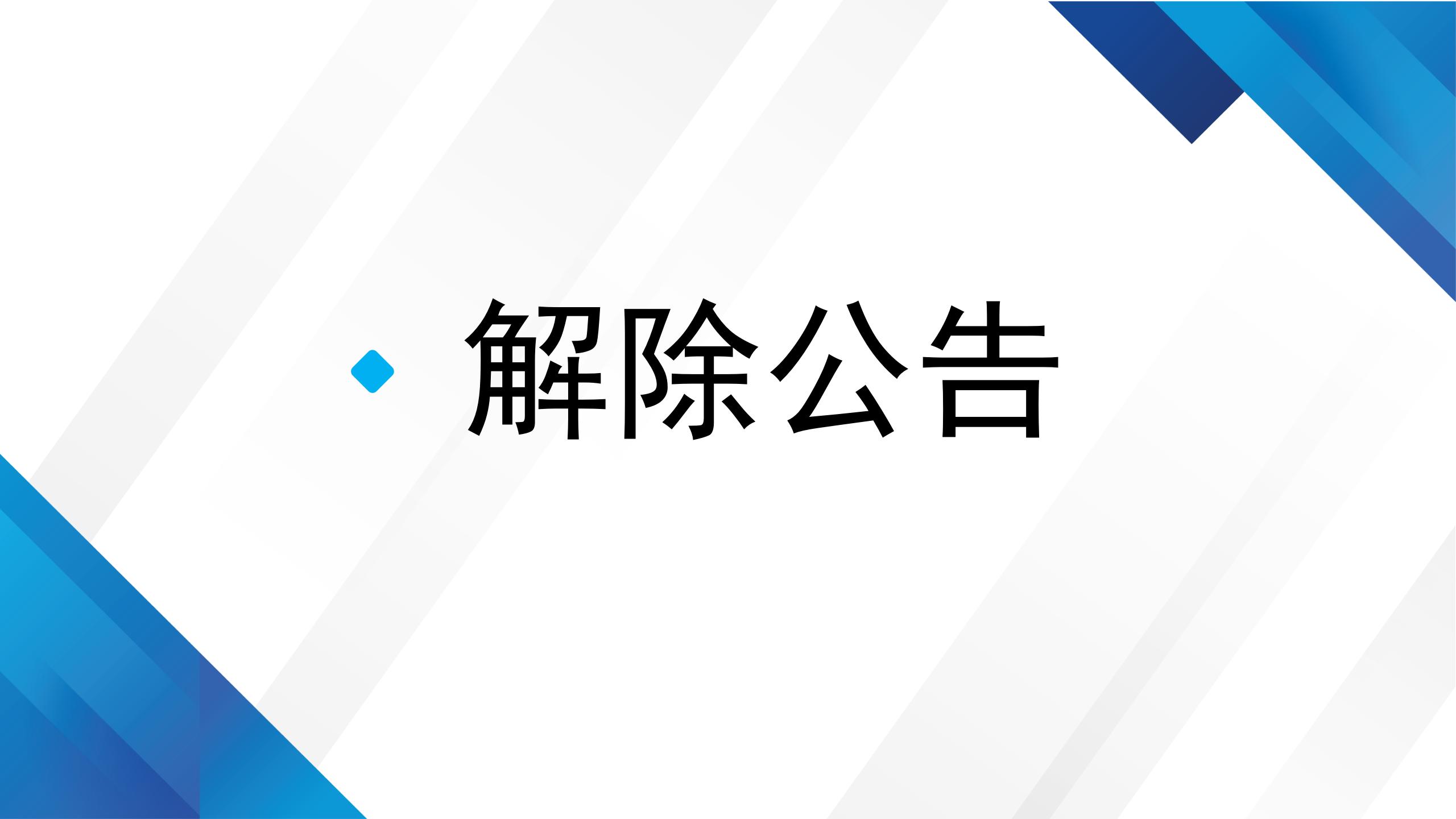 合同解除公告